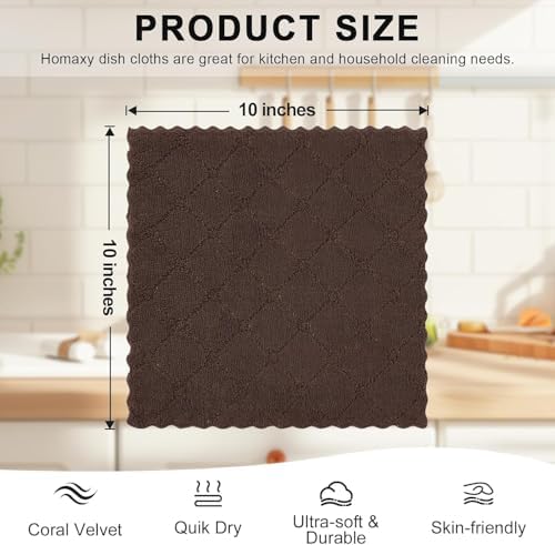 Homaxy 18 Pack Super Soft Absorbent Dish Cloths - Image 3