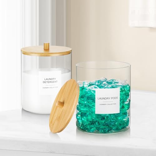 TIPGO Glass Jars for Laundry Room Organization, Laundry Pods Container - Image 5