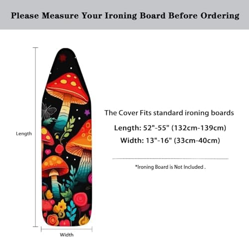 GLENLCWE Red Mushroom Ironing Board Cover - Image 5