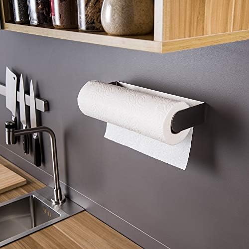 ZUNTO Paper Towel Holder Under Cabinet, Self Adhesive Paper Roll Rack - Image 4