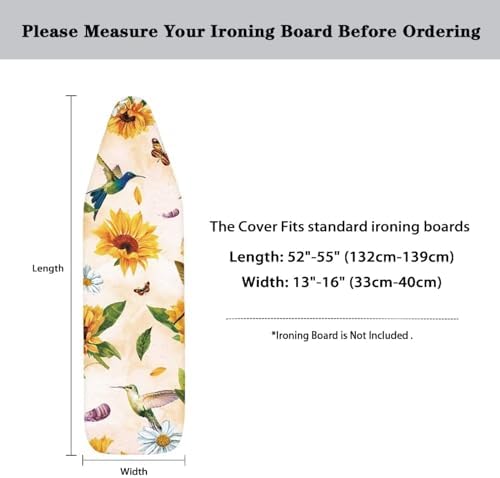 Sunflower Hummingbird Ironing Board Cover and Pad Soft Ironing Board Cover - Image 6