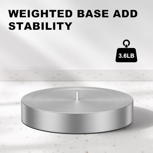Nickel Paper Towel Holder Countertop, One-Handed Tear, Stainless Steel - Image 3
