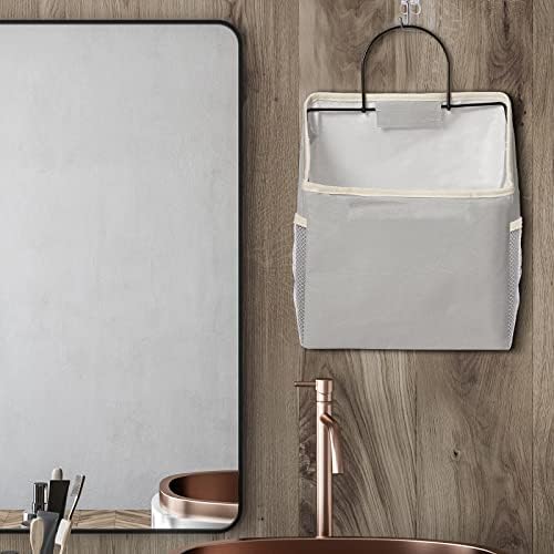 Chumia 6 Pack Wall Hanging Storage Basket Bathroom Closet Hanging Storage Bag - Image 6