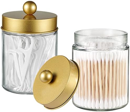 3PC Apothecary Jar Canisters Bathroom Vanity Organizer - Image 2