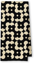 Beige and Black Moroccan Kitchen Towels, Boho Abstract Dish Tea Towels by Unknown