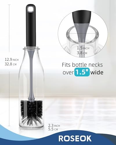 ROSEOK Bottle Brush, Water Bottle Brush, Flexible Bottle Brush, Cup Cleaner - Image 2