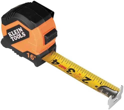 Klein Tools 9516 Tape Measure, 16-Foot Compact Double-Hook Imperial Measuring by Unknown