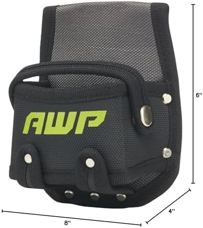 AWP Tape Measure Pouch with Metal Belt Clip and Tunnel Loop, Tool Belt Accessory - Image 6