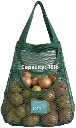 Hanging Mesh Bags for Fruit & Vegetables, Extra Large Blue by TAMALL
