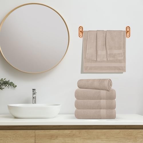 GLAMBURG Ultra Soft 6-Piece Hand Towel Set 16x28-100% Ringspun Cotton - Image 4