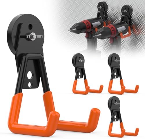 4 Pack Large Magnetic Hooks Heavy Duty, Strong Magnet Utility Hooks, Garage by RIAUOR