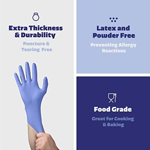 GUSTO Blue Disposable Nitrile Gloves - Image 4
