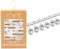 J&V TEXTILES Shower Curtain Hooks Rings, Rust Resistant Metal Double Glide by JVTextiles