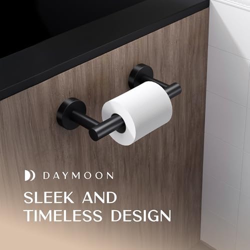Day Moon™ Matte Black Toilet Paper Holder Wall Mount - Image 3