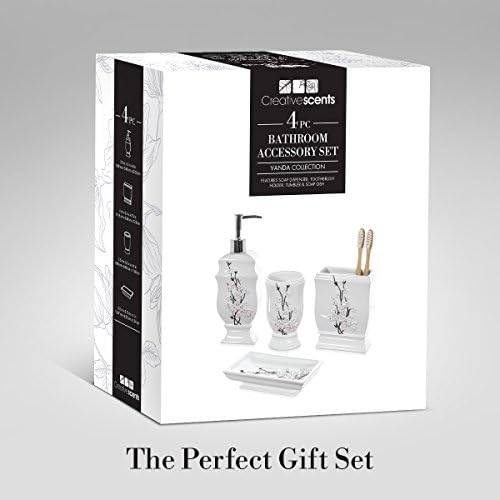 Vanda Cherry Blossom 4 Piece Resin Bathroom Accessories Set - Image 5