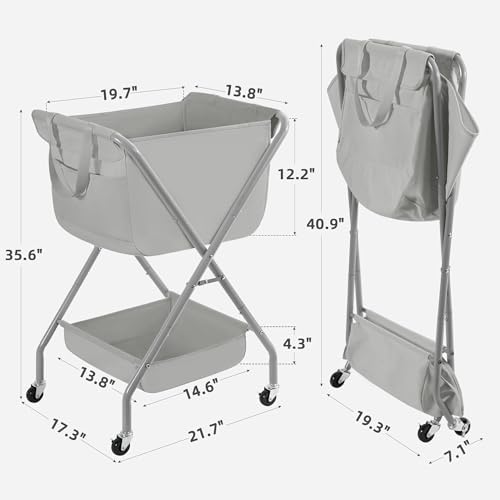 STORAGE MANIAC Collapsible Laundry Cart - Image 2