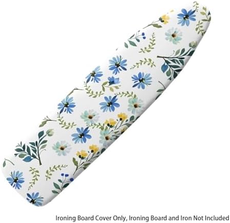 Blue Flower Ironing Board Cover and Pad Standard Size Iron Board Dustproof - Image 6