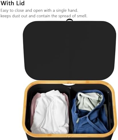 SpaceAid Double Laundry Hamper 2 Section - Image 3