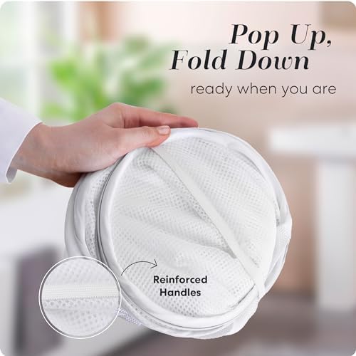 Handy Laundry Mesh Pop Up Laundry Hamper Foldable Basket 2-Pack - Image 3