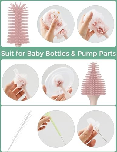 Momcozy Baby Bottle Brush Kit, Push-Press Foam Design - Image 3