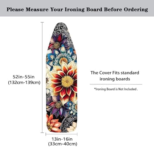 Boho Flower Ironing Board Cover Standard Ironing Board Cover - Image 5