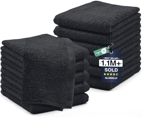 DAN RIVER 12 Pack Cotton Wash Cloths Set by DanRiver