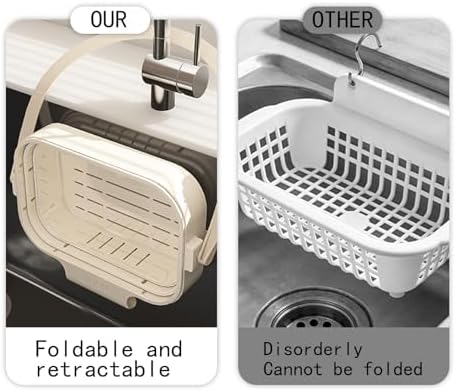 Foldable Hanging Sink Drain Basket No-Drill Removable Sink Filter - Image 6