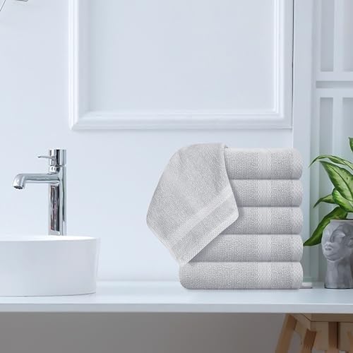 GLAMBURG Ultra Soft 12-Piece Washcloths Set 13x13-100% Ringspun Cotton - Image 4