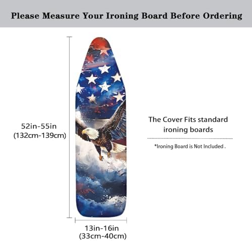 GLENLCWE American Flag Bold Eagle Ironing Board Cover, 54x15 inches, 4th of - Image 5