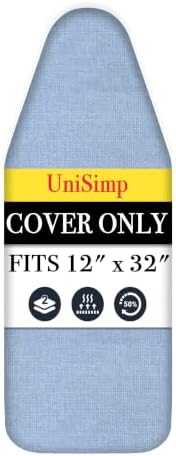 UniSimp Small Ironing Board Cover and Pad 12"x32" Small Iron Board Cover by UniSimp