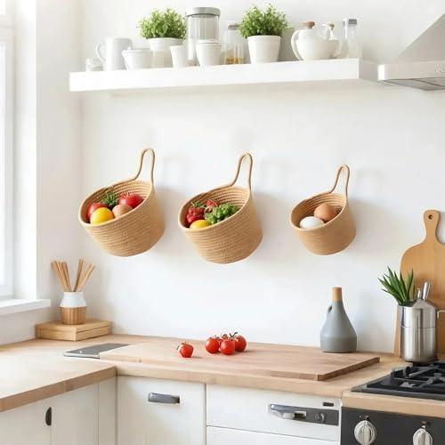 ShellKingdom Hanging Baskets, Boho Pouchs Bag Organizers - Image 4