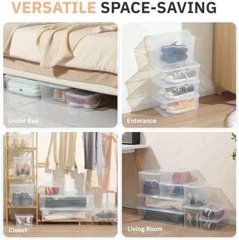 novelinks 12 Pack 6 Quart Clear Plastic Storage Bins - Image 5