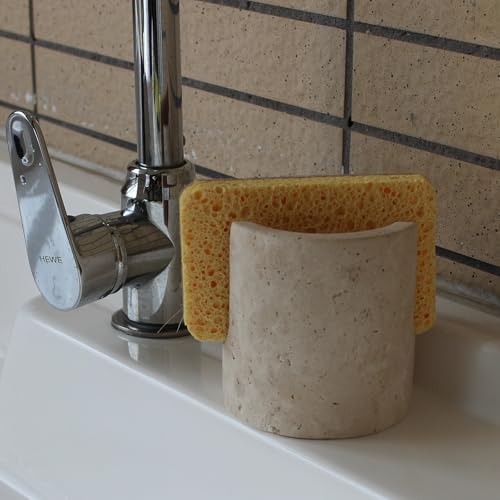 Nawgnail Natural Marble Travertine Sponge Holder - Image 3