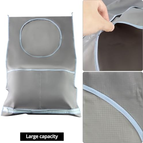 QWORK Hanging Laundry Hamper Bag, 2 Pack Over the Door Laundry Bag - Image 4