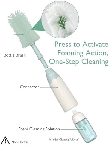 Momcozy Baby Bottle Brush Kit, Push-Press Foam Design - Image 2