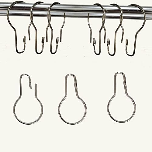 Shower Curtain Rings Hooks, Rust-Resistant Metal Shower Curtain Hooks, - Image 4