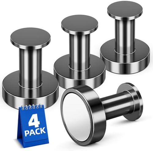 FINDMAG 4 Pack Magnetic Hooks, Heavy Duty Magnetic Hooks by FINDMAG