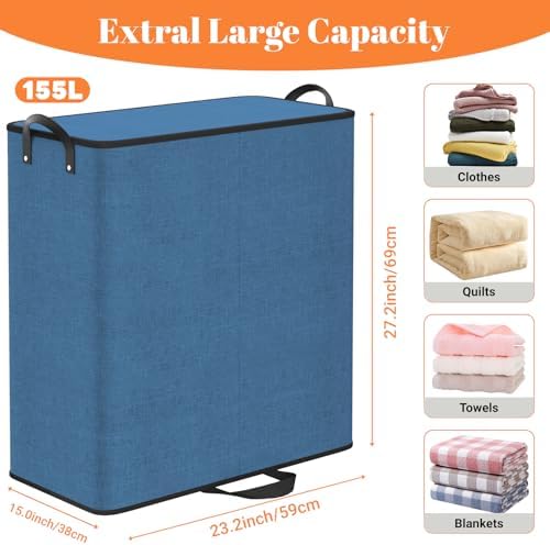 155L 2 Section Laundry Hamper - Image 2