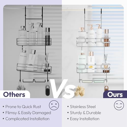 SWTYMIKI Over the Door Shower Caddy Hanging - Image 2