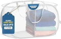 Handy Laundry Collapsible Laundry Basket, 2-Compartment Mesh Hamper – Foldable by Handy+Laundry