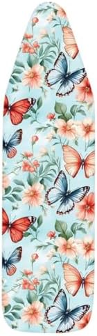 Blue Floral Butterfly Ironing Board Cover Fits Standard Size Elasticized Edges - Image 7