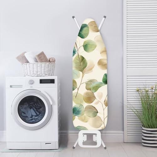 Green Cute Leaves Ironing Board Cover Cover Standard Size Soft Fabric Scorch - Image 3