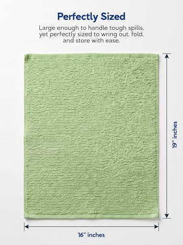 Utopia Towels Ribbed Cotton Kitchen Bar Mops, 12 Pack, 16x19 in, Sage Green - Image 2
