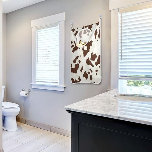 Hanging Laundry Hamper with Stainless Steel Hooks, Oxford Fabric Printing Door - Image 7