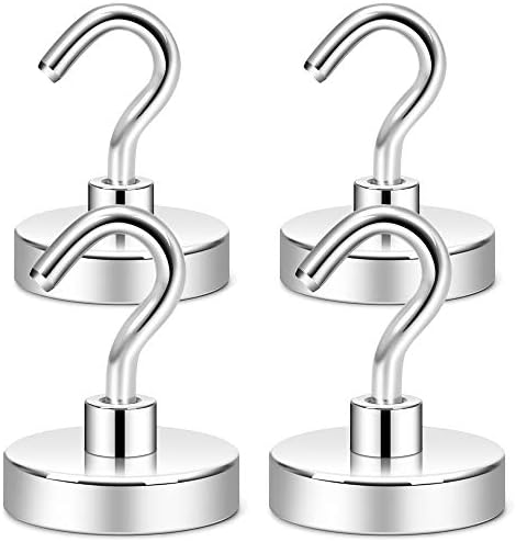Neosmuk Magnetic Hooks for Cruise Cabins, 130lb Heavy Duty, 4 Pack by Neosmuk