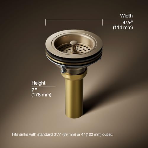 Duostrainer KOHLER K-8801-BV Duostrainer Sink Strainer, Vibrant Brushed Bronze - Image 4