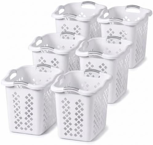 Home Logic 2 Bushel Plastic Laundry Basket Lamper, Large Laundry Hamper by HomeLogic