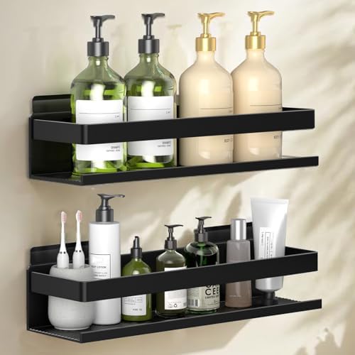 Aluminum Shower Caddy 2-Layers No Drill Shower Shelves by Unknown