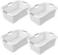Home Logic 1.5 Bushel Plastic Laundry Basket Front Load, Large Laundry Hamper by HomeLogic