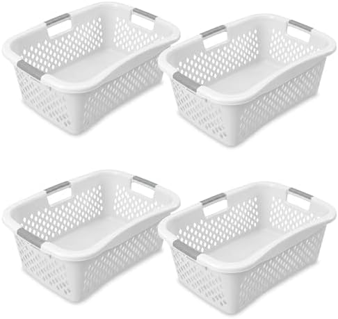 Home Logic 1.5 Bushel Plastic Laundry Basket Front Load, Large Laundry Hamper by HomeLogic